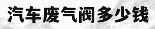 汽车废气阀多少钱(汽车废气阀使用寿命)