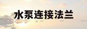 水泵连接法兰(水泵连接法兰图)