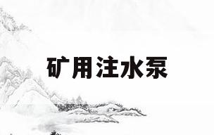 矿用注水泵(煤层注水泵矿用注水泵)