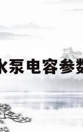 水泵电容参数(水泵电容上的数字什么意思)