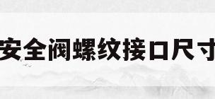 安全阀螺纹接口尺寸(安全阀螺纹接口尺寸规范)