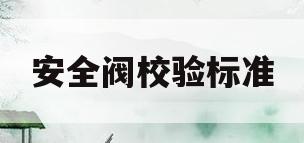 安全阀校验标准(锅炉安全阀校验标准)