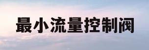 最小流量控制阀(最小流量阀属于什么阀门)