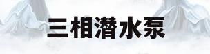 三相潜水泵(三相潜水泵接线方法)