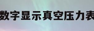 数字显示真空压力表(真空压力表显示lll怎么设置)