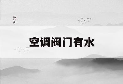 空调阀门有水(空调水末端的阀门)