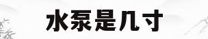 水泵是几寸(水泵几寸怎么算50mm是多少寸)