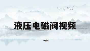 液压电磁阀视频(液压电磁阀动画演示)