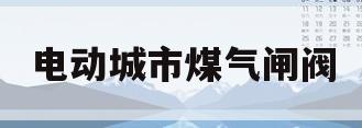 电动城市煤气闸阀(燃气电动阀按照阀板分为几种)