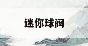 迷你球阀(迷你球阀连接采用什么密封)