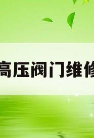 高压阀门维修(高压阀门维修资质)