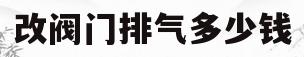 改阀门排气多少钱(改阀门排气会损失低扭吗)