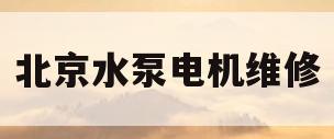 北京水泵电机维修(北京大兴电机水泵维修)