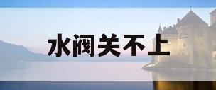 水阀关不上(水阀关不上归物业管吗)