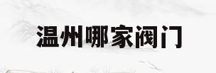 温州哪家阀门(温州十大阀门厂家排名)