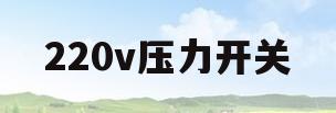 220v压力开关(220v压力开关控制380v水泵接线图)