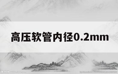 高压软管内径0.2mm(正常高压软管的压力是多少)