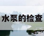 水泵的检查(水泵的检查项目)
