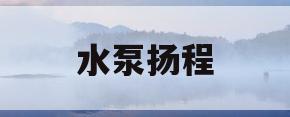 水泵扬程(水泵扬程最高多少米)