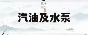 汽油及水泵(汽油机水泵维修教程)