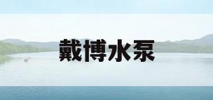 戴博水泵(戴博水泵要搬到胶州吗)