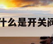 什么是开关阀(开关阀的种类和原理)