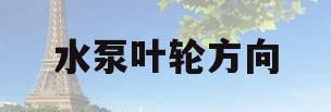 水泵叶轮方向(水泵叶轮方向视频)
