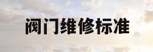 阀门维修标准(阀门维修注意事项)