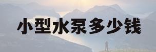 小型水泵多少钱(小型抽水泵多少钱一台)