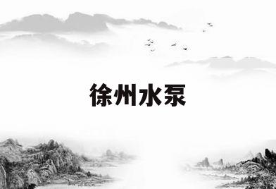 徐州水泵(徐州水泵厂哪家好)
