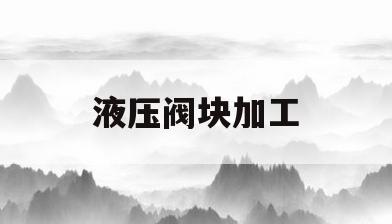 液压阀块加工(液压阀块加工厂)