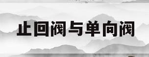 止回阀与单向阀(止回阀与单向阀有何区别)