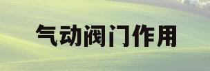 气动阀门作用(气动阀门作用是什么)