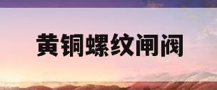 黄铜螺纹闸阀(铜阀门螺纹标准)