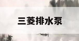三菱排水泵(三菱汽车水泵)